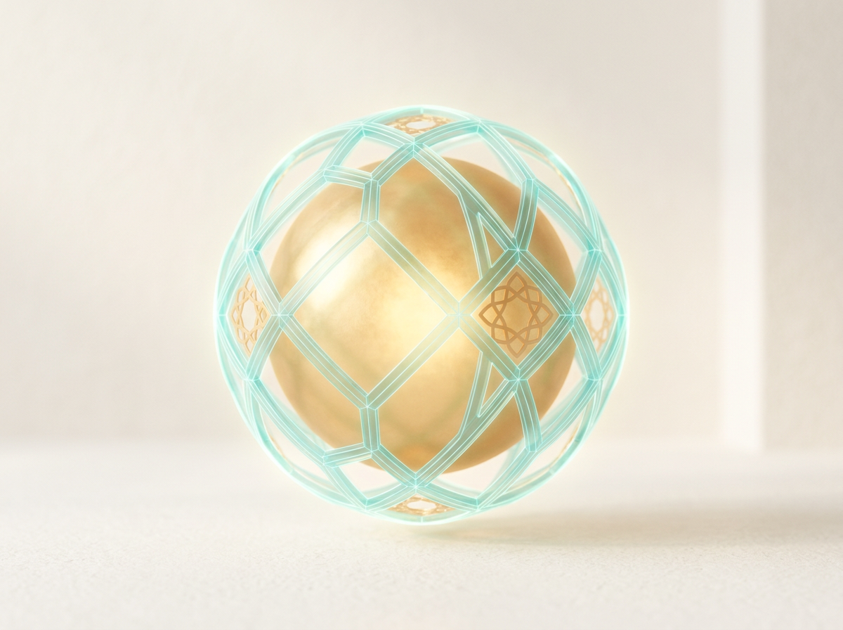 A metaphorical representation of a child's pure nature protected by an ethical digital framework.